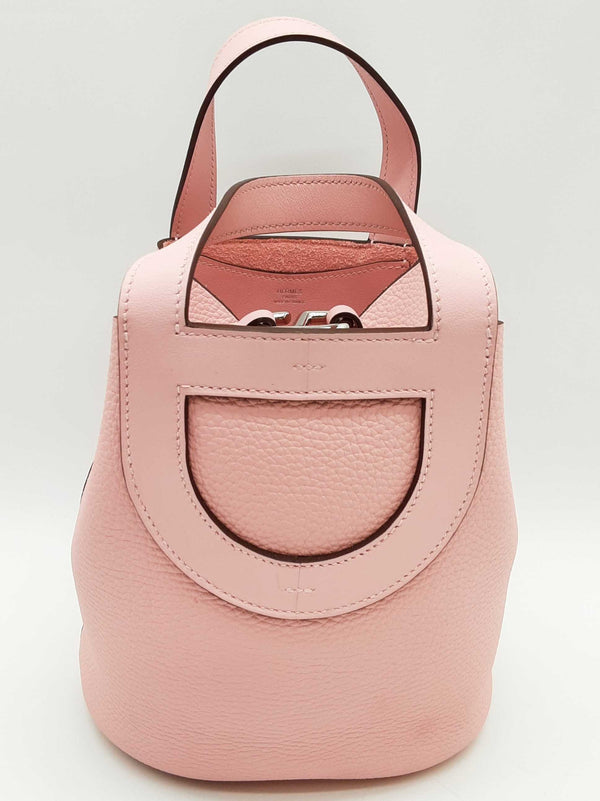 Hermes In The Loop 18 Mauve Celeste Pink Clemence Swift Bucket Bag Do0625oxzxde