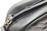Gucci Black Quilted Chevron Leather Marmont Camera Crossbody Bag Eb1026oxzde