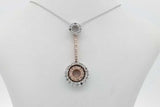 10k White Gold Diamond Pendant Necklace 3 Grams 18 Inch Eb0926lcxsa