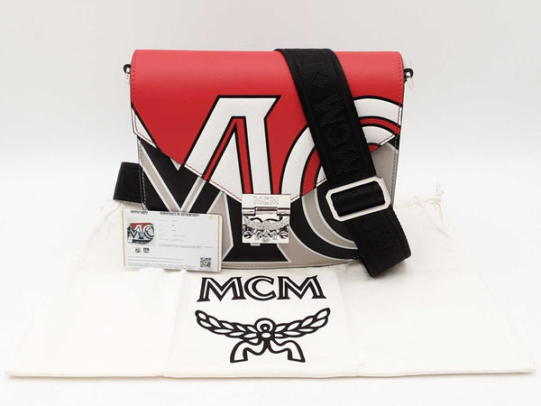 Mcm Patricia Crossbody Bag In Contrast Logo Leather Fw0725lxzdu