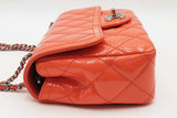 Chanel Timeless Quilted Orange Patent Leather Flap Shoulder Bag Eb0826oxxzsa