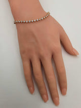 2.10 Cttw Diamond & 14k Yellow Gold Tennis Bracelet 6.7 Grams 7 Inch Fw0726rrxdu