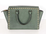 Michael Kors Green Selma Studded Medium Satchel Sd0726wrde