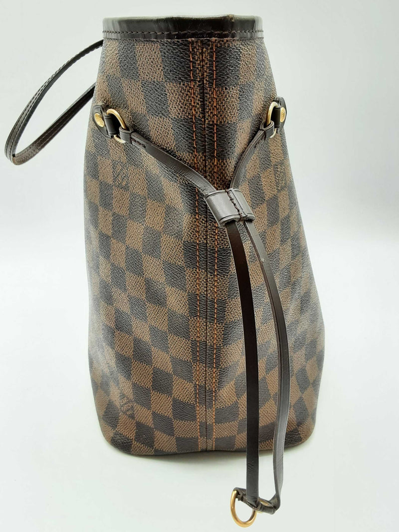 Louis Vuitton Neverfull Brown Damier Ebene Coated Canvas Tote Bag Do1224wrzde