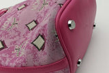 Mcm Pink Monogram Jacquard Dessau Drawstring Bucket Bag Eb1026crsa