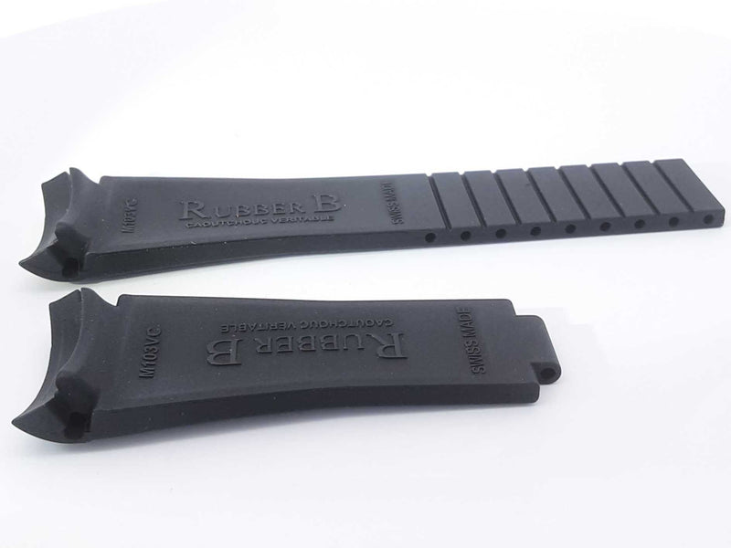Rubber B M103-bk/vcfg Black Watch Band Aa0623lrrsa