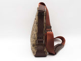 Mcm Unisex Zip Top Sling Bag Beige Aa0826ezsa