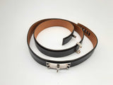 Hermes Collier De Chien Black Leather Belt Size 95 Cm/ 37.5 In Do0624wxzde