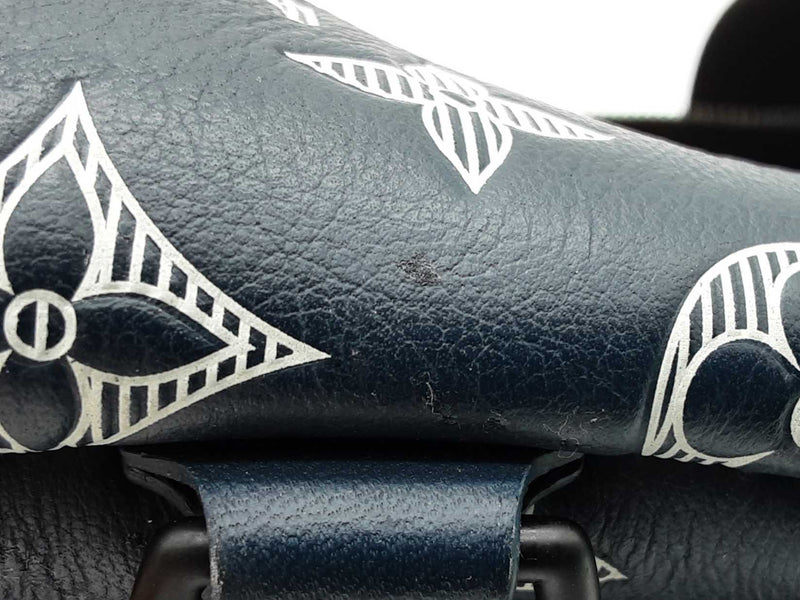 Louis Vuitton Duo Navy Blue Monogram Shadow Leather Slingbag Do0825loxzde