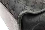 Gucci Jackie Bardot Black Gg Canvas Shoulder Bag Eb0726oxzde