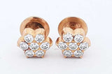 22k Yellow Gold 1.68cttw Diamond Flower Cufflinks 7.2 Grams Eb1125lrxzde