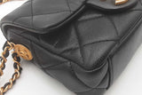 Chanel Black Quilted Caviar Mini Twist Your Buttons Flap Bag Eb0626lexzsa