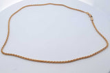 18k Yellow Gold Wheat Chain Necklace With 10k Clasp 12.9g 18 Inch Eb0726llxzde