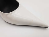 Versace Decollete T.110 Vitello Blanco White Leather Heels Size Eu 40 Do0825cxde