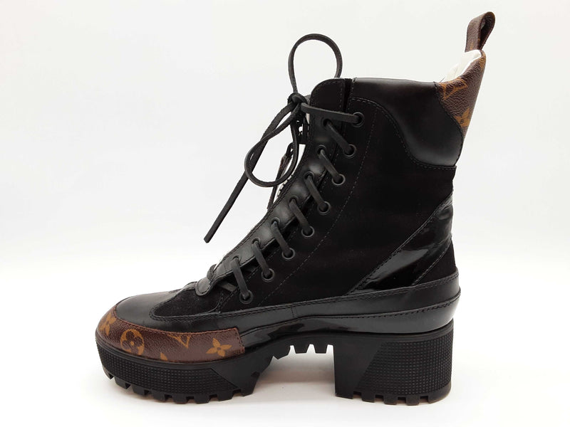 Louis Vuitton Laureate Desert Black Leather Boot Size Eu 40 Do1124wxzde