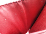 Chanel Camilla Embossed Red Leather Bifold Card Holder Wallet Do0626oorde