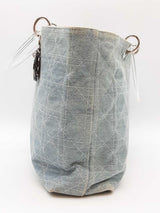 Christian Dior Cannage Lady Dior Denim Top Handle Tote Bag Eb0226corde