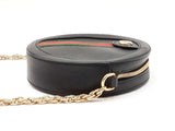 Gucci Mini Ophidia Web Crossbody In Black Leather Fw1025wixdu