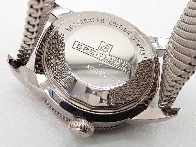 Breitling 46 Superocean Hertiage Orange Dial Bezel Steel Watch Do0825oxzxde