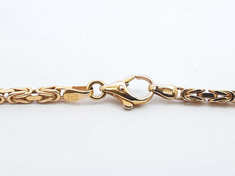 14k Yellow Gold Byzantine Chain Necklace 18 Grams 17.5 Inch Fw0125ixzdu
