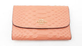 Coach Peach Crocodile Embossed Snap Wallet Sd0426ordu