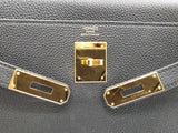 Hermes Kelly 28 Noir Black Togo Gold Hardware Shoulder Bag Do0925lexzxde