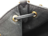 Louis Vuitton Lockme Black Leather Bucket Bag Do0425sxzde