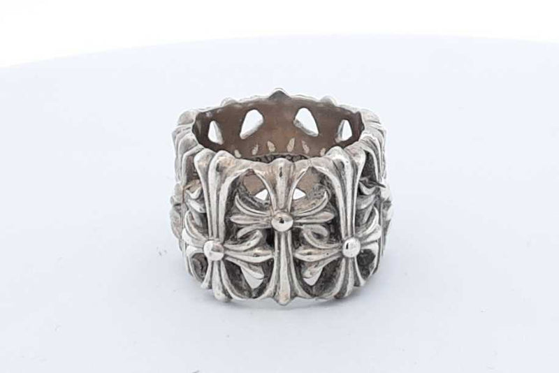 Chrome Hearts Sterling Silver Cemetery Cross Ring 25.7g Size 9.5 Eb1024prxdu