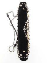 Christian Louboutin Loubi54 Embellished Black Suede Crossbody Bag Do0825pzxde