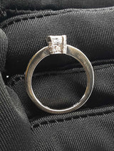 0.60 Cttw Diamond & 14k White Gold Engagement Ring 3.3g Size 6 Fw1124wrxdu