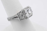 2.84cttw Diamond Ring In 14k White Gold 5.8 Grams Size 6.5 Eb1125owxzsa