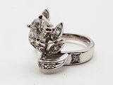 0.51 Cttw Natural Diamonds 14k White Gold 5.1g Flower Ring Size 5 Do0526irxde