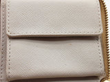 Michael Kors White Signature Coated Canvas Compact Zip Wallet Do1024lrde