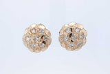0.7cttw Diamond Nugget Stud Earrings In 10k Yellow Gold 2.6 Grams Eb0926loxde