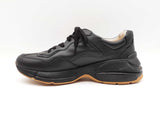 Gucci Rhyton Sneakers In Black Iridescent Logo Leather Size 9 Fw0126lcrdu