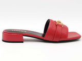 Versace Sandal H.25 Vitello Red Size 40 Aa0926lzxsa