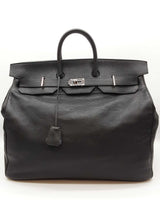 Hermes Birkin Hac 50 Noir Black Clemence Palladium Duffle Bag Do1225lrrxzde