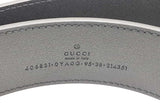 Gucci Black Leather Belt With Gold Tone Gg Buckle Size 95/38 Eb1225oxzdu