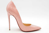 Christian Louboutin Pigalle Follies Striped Leather Pumps Size 39 Eb0526lrxsa