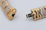 18k Two Tone Gold Diamond Omega Chain Necklace 102.8 Grams 16 Inch Eb0426cxxzsa