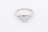 0.68cttw Diamond Ring In 14k White Gold 3.8 Grams Size 7 Eb0225exzsa