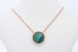 Van Cleef & Arpels Malachite Perlee Couleurs Pendant Necklace 16.5in Eb926llxzde