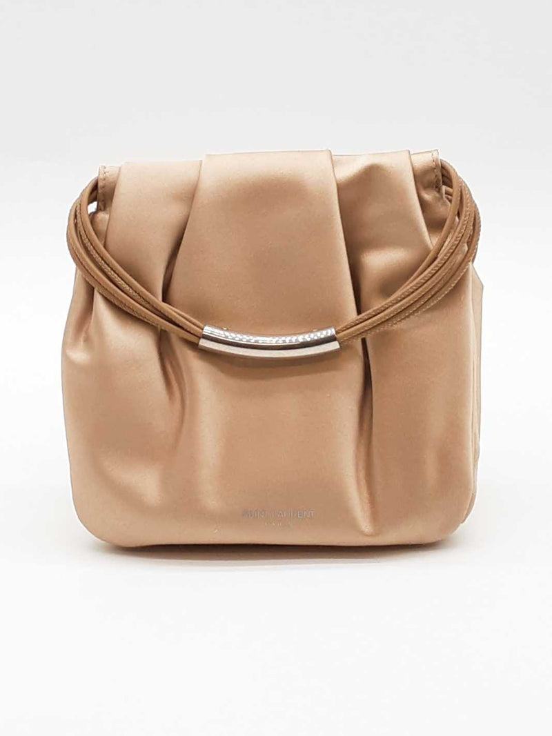 Yves Saint Laurent Satin Mini Pochon Top Handle Bag Eb1125rxzde