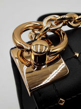 Michael Kors Greenwich Small Studded Crossbody In Black Leather Fw0826izdu