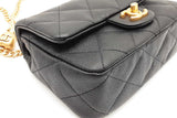 Chanel Black Quilted Caviar Leather Mini Sweetheart Flap Bag Eb0526wxxzde