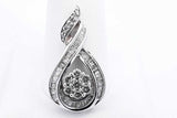 0.65ctw Diamond Pendant In 10k White Gold 3.5 Grams Eb0725sxdu