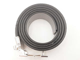 Mcm Claus Logo Misty Gray Reversible Monogram Belt Sd0725lzxsa