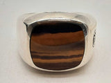 David Yurman Streamline Tigers Eye 0.925 Silver 24.3g Ring Size 10.75 Do1024oxzde