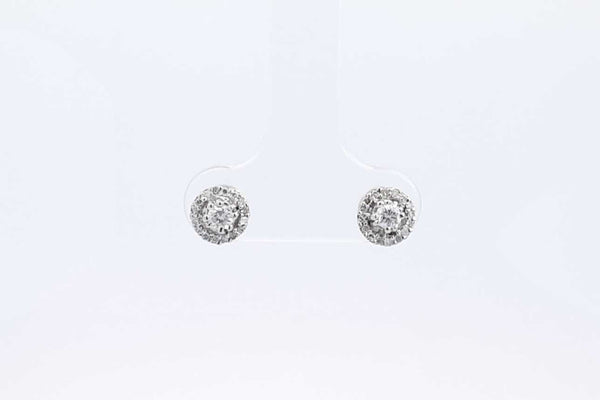 Diamond Stud Earrings In 14k White Gold 1.6 Grams Eb1024ixsa