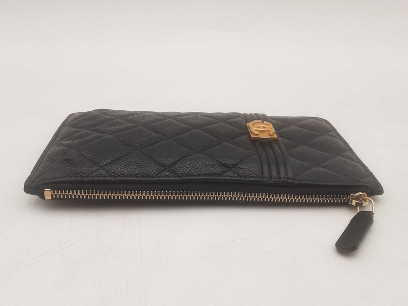 Chanel Caviar Quilted Boy Iphone Pouch Black Sd0725rzxsa